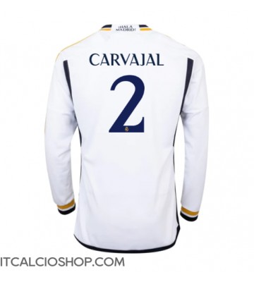 Real Madrid Daniel Carvajal #2 Prima Maglia 2023-24 Manica Lunga